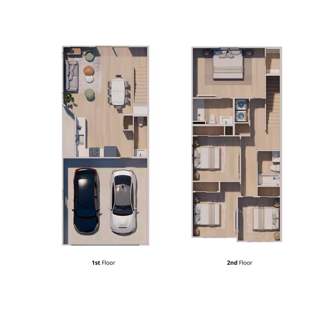 4 bed 2.5 bath 55 floor plan